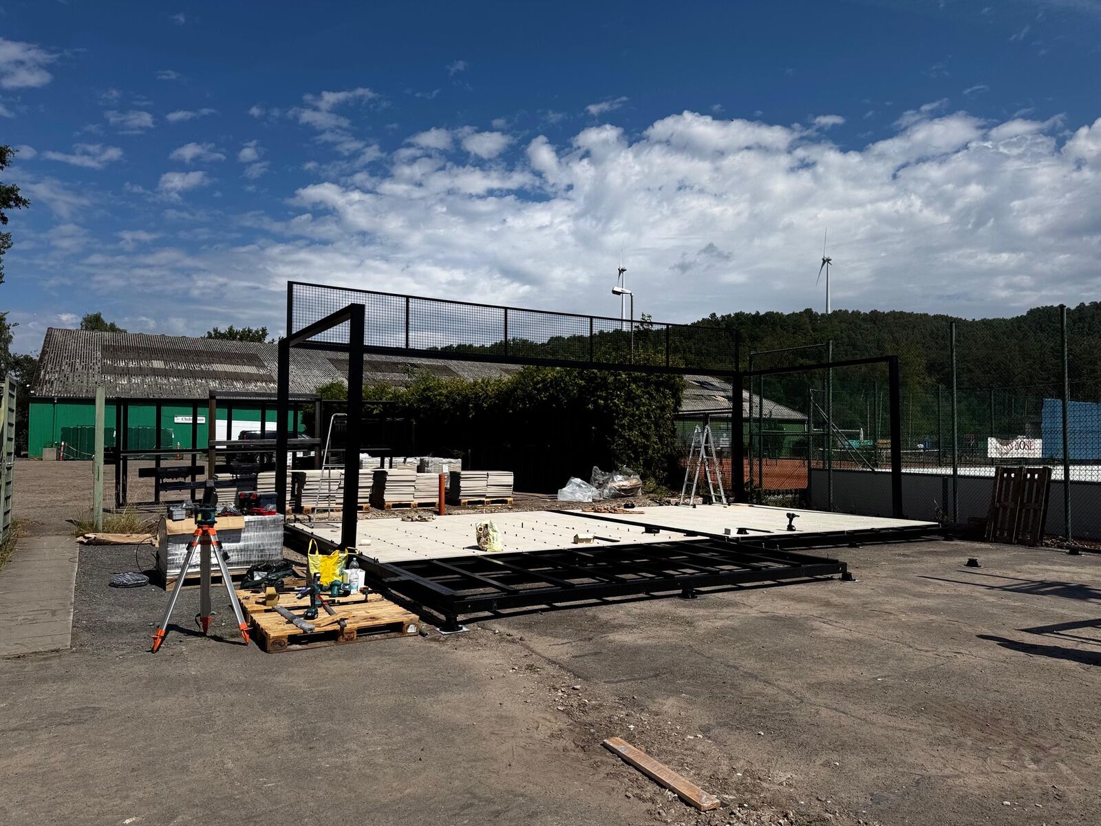 Baufortschritt Padel Court Osnabrück