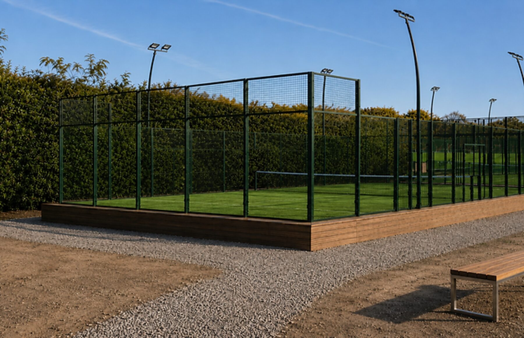 Rendering Endausbau der Padel-Anlage